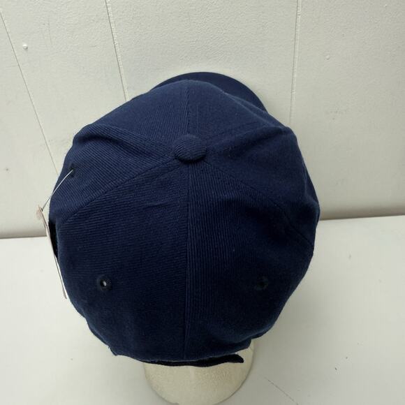 FDNY Hat Cap Blue Red NY Fire Dept Strapback Adjustable Embroidered Wool NWT - Picture 5 of 12